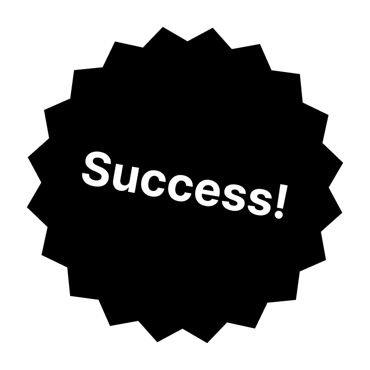 Success sticker